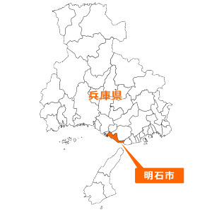 兵庫県明石市の地図
